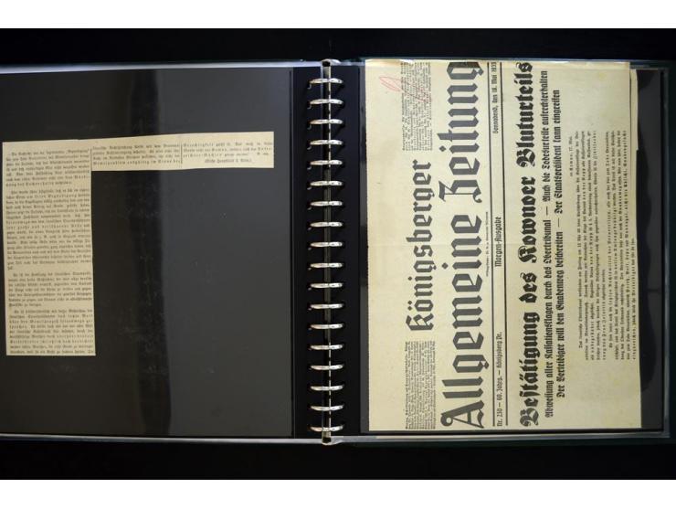 1939, Rückgabe des Memelgebietes an das Deutsche Reich, interessante Sammlung von 12 Fotos und einigen Zeitungsberichten