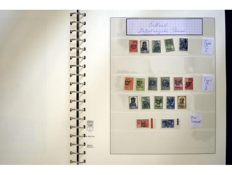 1939/45, sehr schöne, meist postfrische Sammlung, dabei Albanien Mi.-Nr. 1-14, Estland Mi.-Nr. 1-3U, Dünkirchen Frankreich Mi