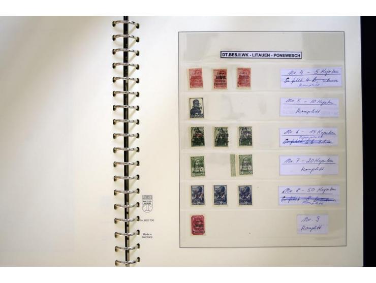 1939/45, sehr schöne, meist postfrische Sammlung, dabei Albanien Mi.-Nr. 1-14, Estland Mi.-Nr. 1-3U, Dünkirchen Frankreich Mi
