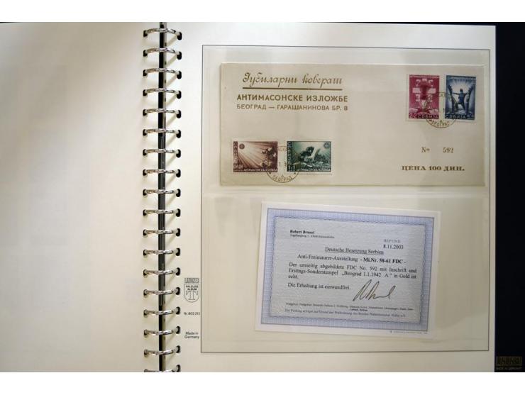 1939/45, sehr schöne, meist postfrische Sammlung, dabei Albanien Mi.-Nr. 1-14, Estland Mi.-Nr. 1-3U, Dünkirchen Frankreich Mi