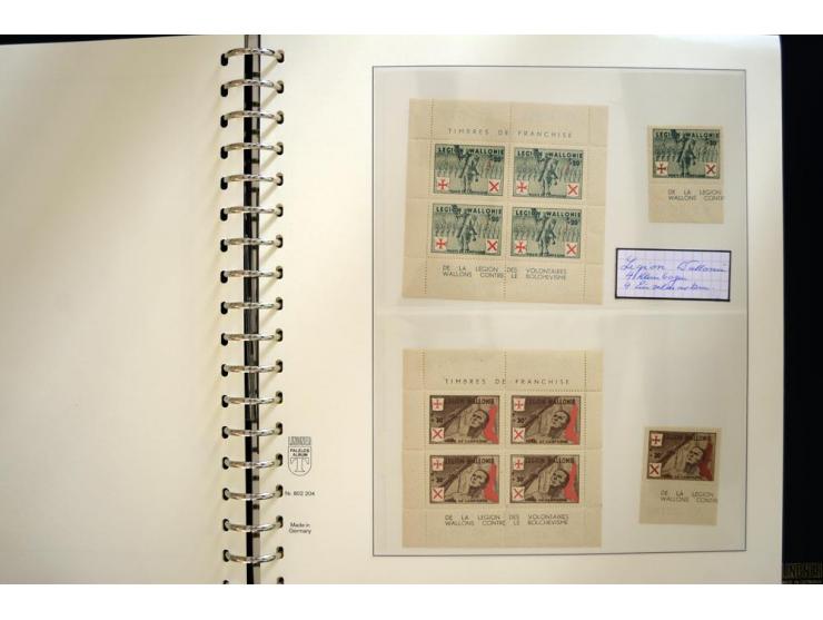 1939/45, sehr schöne, meist postfrische Sammlung, dabei Albanien Mi.-Nr. 1-14, Estland Mi.-Nr. 1-3U, Dünkirchen Frankreich Mi
