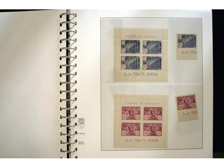 1939/45, sehr schöne, meist postfrische Sammlung, dabei Albanien Mi.-Nr. 1-14, Estland Mi.-Nr. 1-3U, Dünkirchen Frankreich Mi