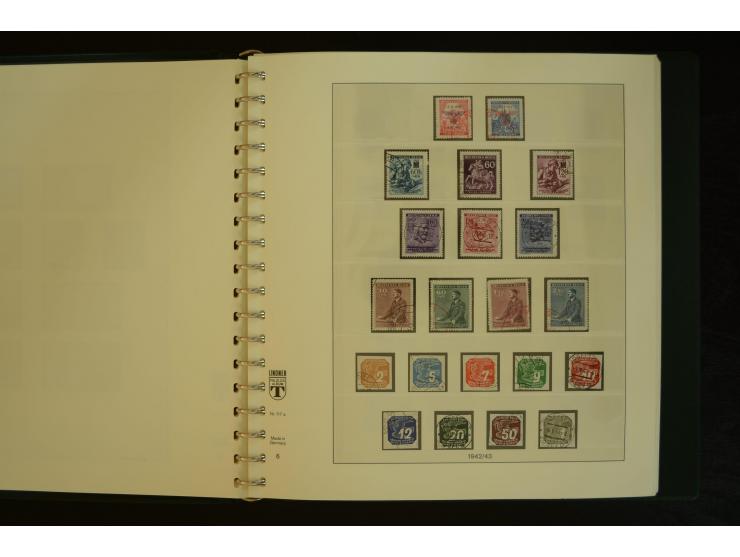 1939/45, gestempelte Sammlung mit vielen besseren Werten und Sätzen wie Litauen Wilna-Gebiet Mi.-Nr. 10-18, Raseiniai Mi.-Nr.