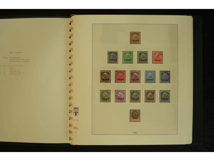 1939/45, gestempelte Sammlung mit vielen besseren Werten und Sätzen wie Litauen Wilna-Gebiet Mi.-Nr. 10-18, Raseiniai Mi.-Nr.
