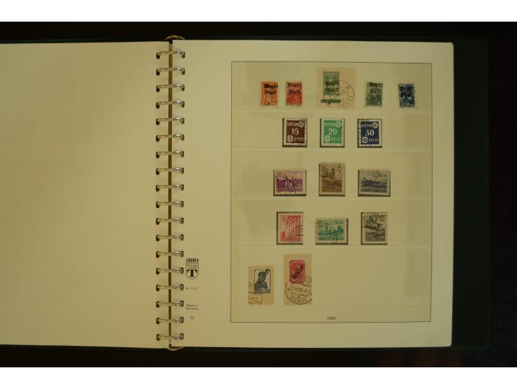 1939/45, gestempelte Sammlung mit vielen besseren Werten und Sätzen wie Litauen Wilna-Gebiet Mi.-Nr. 10-18, Raseiniai Mi.-Nr.