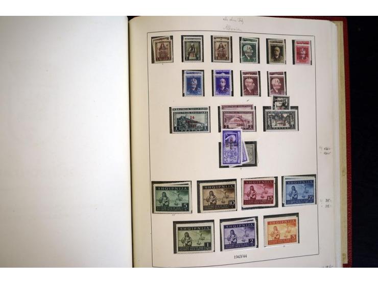 1939/45, vorwiegend postfrische Sammlung, dabei u.a. Albanien Mi.-Nr. 1-14(2) postfrisch, Kotor Mi.-Nr. 1-6, 7-10 postfrisch,