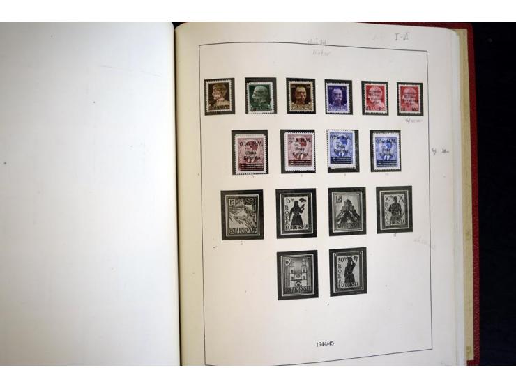 1939/45, vorwiegend postfrische Sammlung, dabei u.a. Albanien Mi.-Nr. 1-14(2) postfrisch, Kotor Mi.-Nr. 1-6, 7-10 postfrisch,