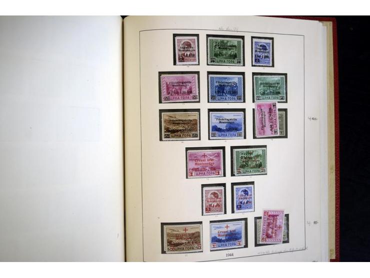 1939/45, vorwiegend postfrische Sammlung, dabei u.a. Albanien Mi.-Nr. 1-14(2) postfrisch, Kotor Mi.-Nr. 1-6, 7-10 postfrisch,