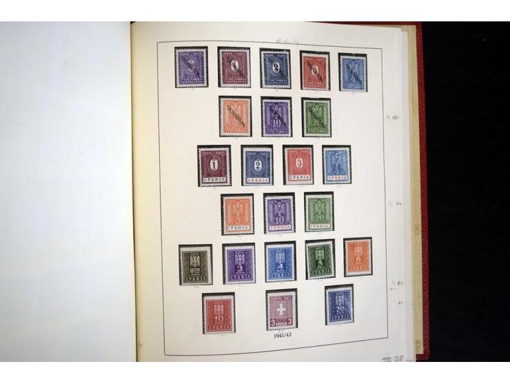 1939/45, vorwiegend postfrische Sammlung, dabei u.a. Albanien Mi.-Nr. 1-14(2) postfrisch, Kotor Mi.-Nr. 1-6, 7-10 postfrisch,