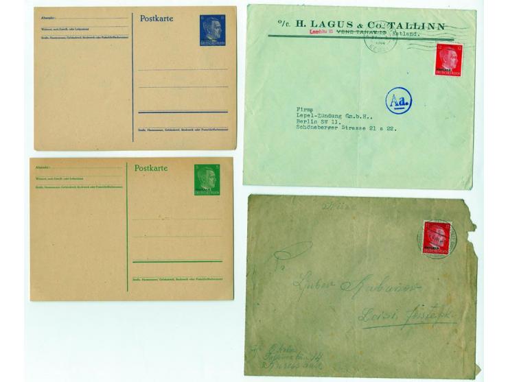 1941/44, 25 Briefe und Karten dabei auch Estland und DPO, dabei Flugpost sowie R- und Zensurbriefe, gute Erhaltung