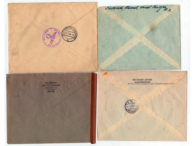 1941/44, 25 Briefe und Karten dabei auch Estland und DPO, dabei Flugpost sowie R- und Zensurbriefe, gute Erhaltung