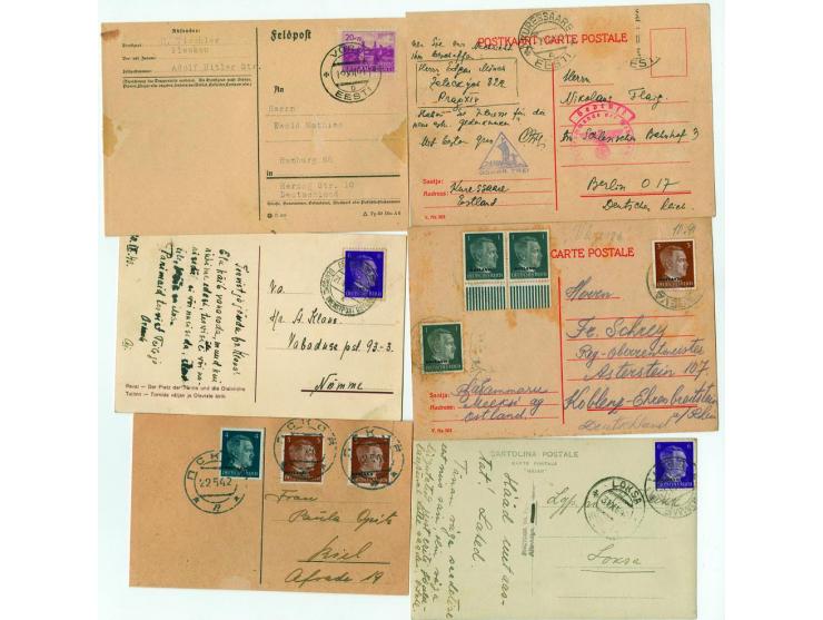 1941/44, 25 Briefe und Karten dabei auch Estland und DPO, dabei Flugpost sowie R- und Zensurbriefe, gute Erhaltung
