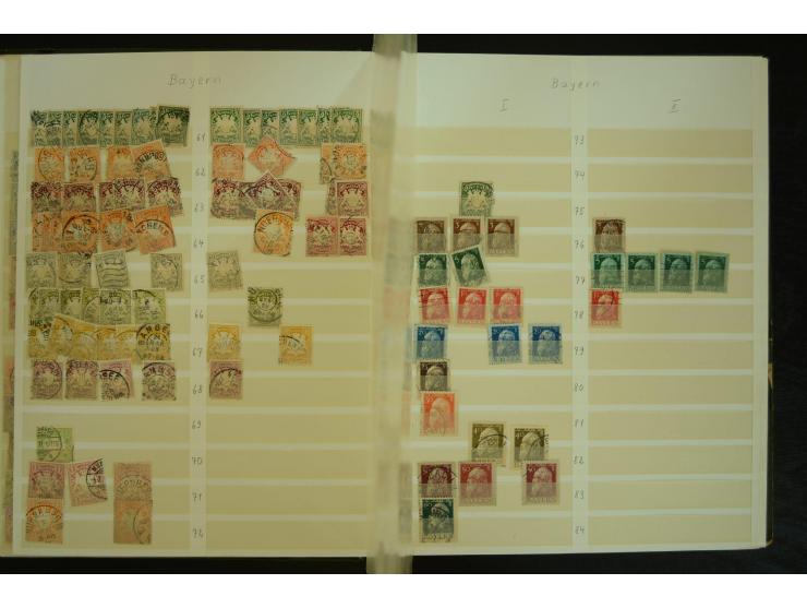 1849/1945(ca.), ARBEITSMATERIAL EINES BRIEFMARKENRESTAURATORS, hochinteressanter Bestand in Steckalben und Tütchen, dabei  vi