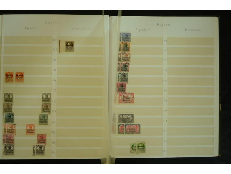 1849/1945(ca.), ARBEITSMATERIAL EINES BRIEFMARKENRESTAURATORS, hochinteressanter Bestand in Steckalben und Tütchen, dabei  vi