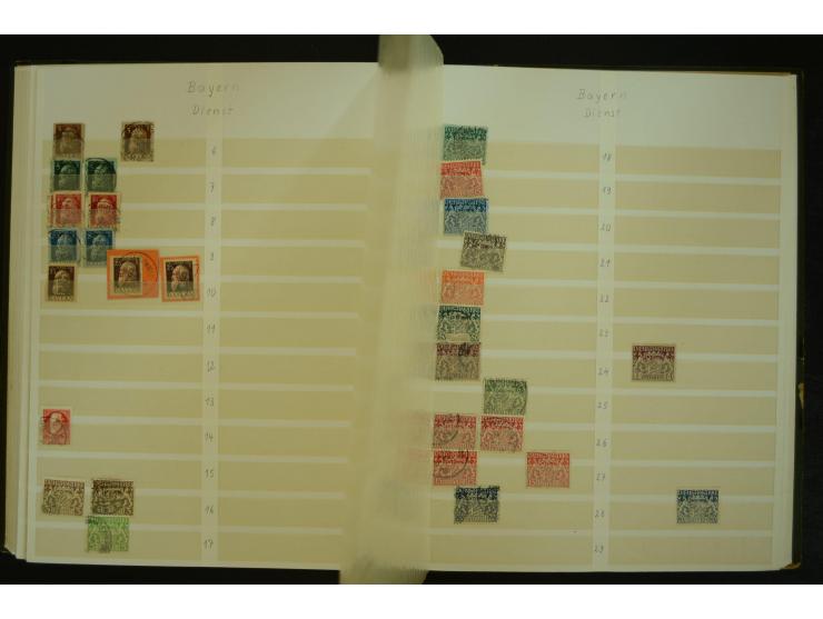 1849/1945(ca.), ARBEITSMATERIAL EINES BRIEFMARKENRESTAURATORS, hochinteressanter Bestand in Steckalben und Tütchen, dabei  vi