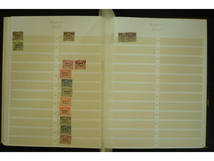 1849/1945(ca.), ARBEITSMATERIAL EINES BRIEFMARKENRESTAURATORS, hochinteressanter Bestand in Steckalben und Tütchen, dabei  vi