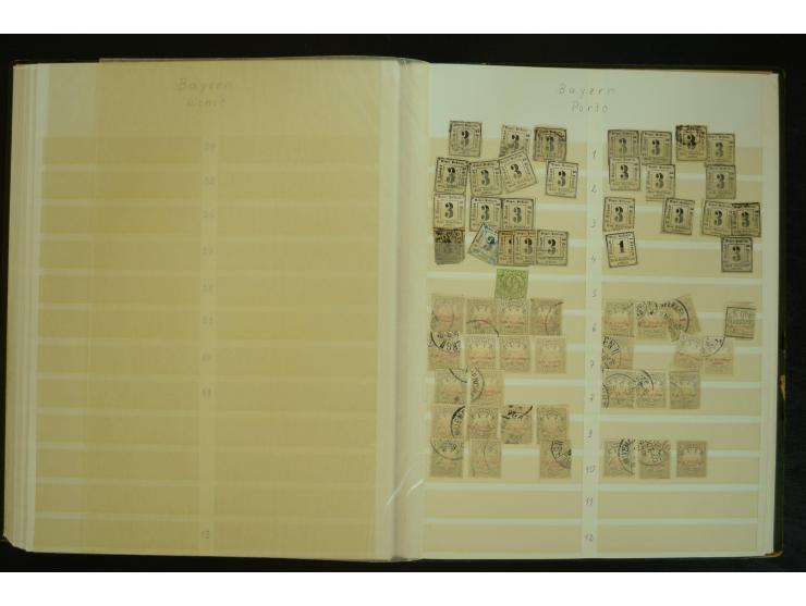 1849/1945(ca.), ARBEITSMATERIAL EINES BRIEFMARKENRESTAURATORS, hochinteressanter Bestand in Steckalben und Tütchen, dabei  vi