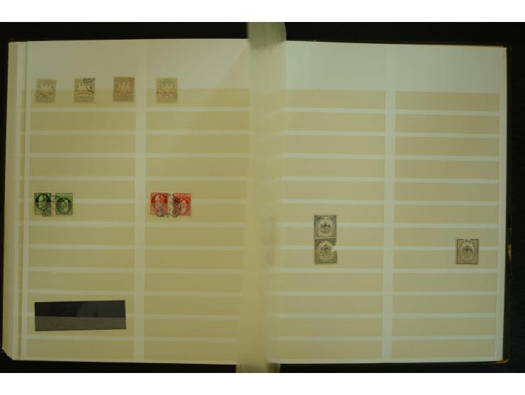 1849/1945(ca.), ARBEITSMATERIAL EINES BRIEFMARKENRESTAURATORS, hochinteressanter Bestand in Steckalben und Tütchen, dabei  vi