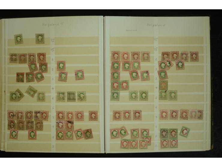 1849/1945(ca.), ARBEITSMATERIAL EINES BRIEFMARKENRESTAURATORS, hochinteressanter Bestand in Steckalben und Tütchen, dabei  vi