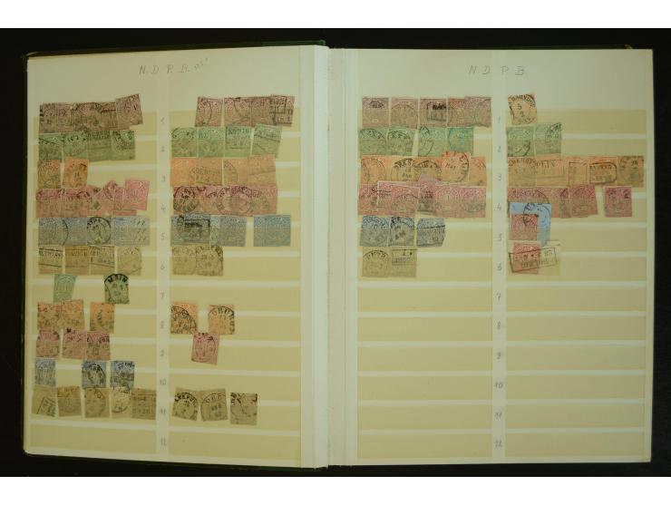 1849/1945(ca.), ARBEITSMATERIAL EINES BRIEFMARKENRESTAURATORS, hochinteressanter Bestand in Steckalben und Tütchen, dabei  vi