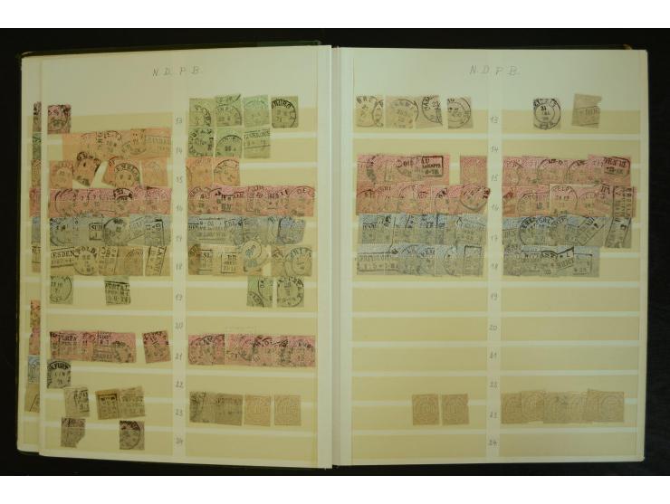 1849/1945(ca.), ARBEITSMATERIAL EINES BRIEFMARKENRESTAURATORS, hochinteressanter Bestand in Steckalben und Tütchen, dabei  vi