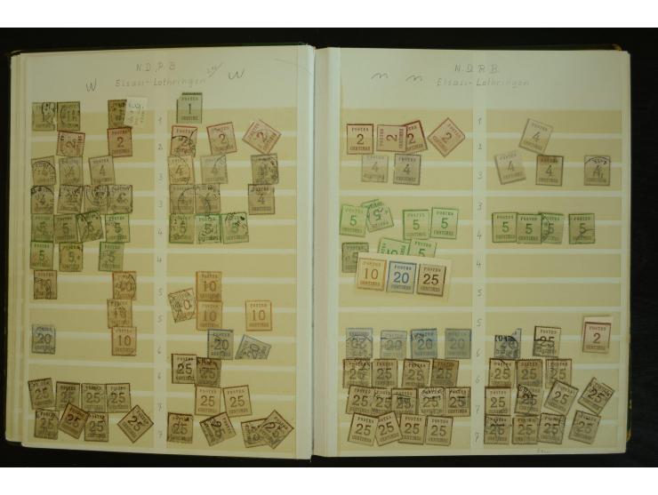 1849/1945(ca.), ARBEITSMATERIAL EINES BRIEFMARKENRESTAURATORS, hochinteressanter Bestand in Steckalben und Tütchen, dabei  vi