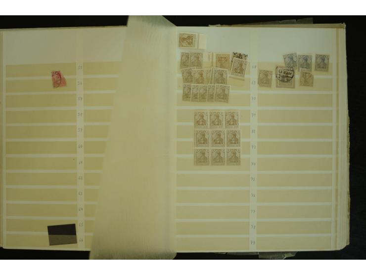 1849/1945(ca.), ARBEITSMATERIAL EINES BRIEFMARKENRESTAURATORS, hochinteressanter Bestand in Steckalben und Tütchen, dabei  vi
