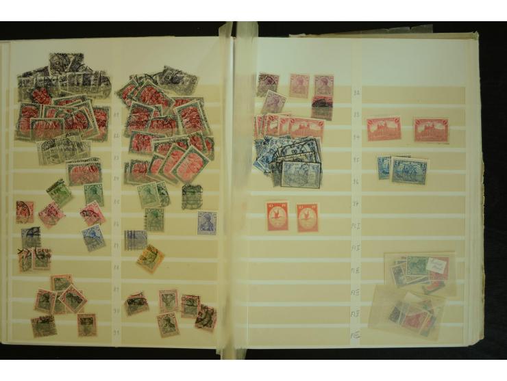 1849/1945(ca.), ARBEITSMATERIAL EINES BRIEFMARKENRESTAURATORS, hochinteressanter Bestand in Steckalben und Tütchen, dabei  vi
