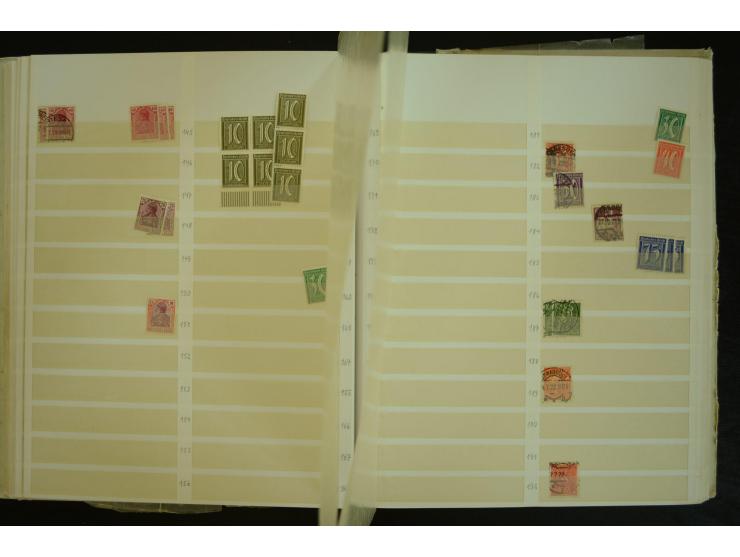 1849/1945(ca.), ARBEITSMATERIAL EINES BRIEFMARKENRESTAURATORS, hochinteressanter Bestand in Steckalben und Tütchen, dabei  vi