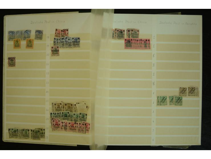 1849/1945(ca.), ARBEITSMATERIAL EINES BRIEFMARKENRESTAURATORS, hochinteressanter Bestand in Steckalben und Tütchen, dabei  vi
