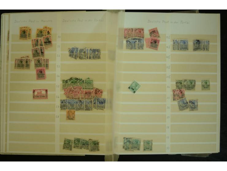 1849/1945(ca.), ARBEITSMATERIAL EINES BRIEFMARKENRESTAURATORS, hochinteressanter Bestand in Steckalben und Tütchen, dabei  vi