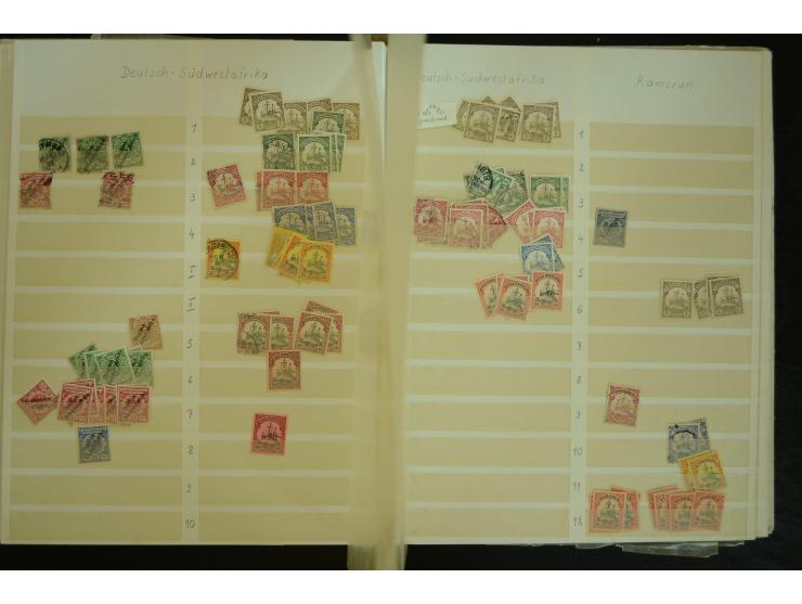 1849/1945(ca.), ARBEITSMATERIAL EINES BRIEFMARKENRESTAURATORS, hochinteressanter Bestand in Steckalben und Tütchen, dabei  vi