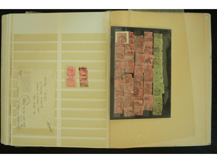 1849/1945(ca.), ARBEITSMATERIAL EINES BRIEFMARKENRESTAURATORS, hochinteressanter Bestand in Steckalben und Tütchen, dabei  vi