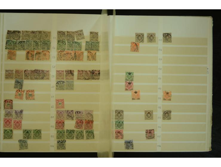 1849/1945(ca.), ARBEITSMATERIAL EINES BRIEFMARKENRESTAURATORS, hochinteressanter Bestand in Steckalben und Tütchen, dabei  vi