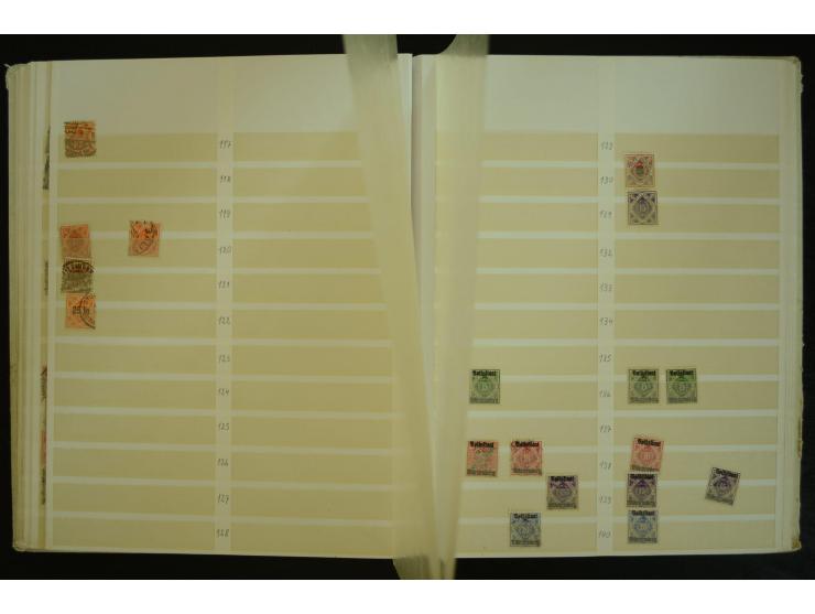 1849/1945(ca.), ARBEITSMATERIAL EINES BRIEFMARKENRESTAURATORS, hochinteressanter Bestand in Steckalben und Tütchen, dabei  vi