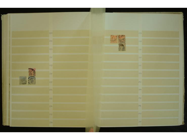 1849/1945(ca.), ARBEITSMATERIAL EINES BRIEFMARKENRESTAURATORS, hochinteressanter Bestand in Steckalben und Tütchen, dabei  vi