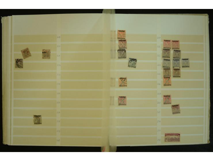 1849/1945(ca.), ARBEITSMATERIAL EINES BRIEFMARKENRESTAURATORS, hochinteressanter Bestand in Steckalben und Tütchen, dabei  vi