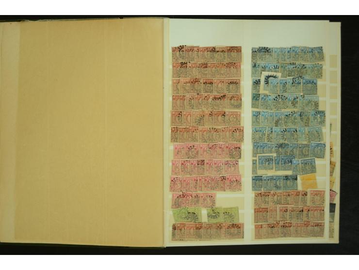 1849/1945(ca.), ARBEITSMATERIAL EINES BRIEFMARKENRESTAURATORS, hochinteressanter Bestand in Steckalben und Tütchen, dabei  vi