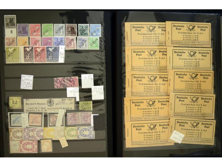 1852/1950(ca.), sehr interessanter ungebraucht/postfrischer und gestempelter Bestand, dabei hauptsächlich Deutsches Reich mit