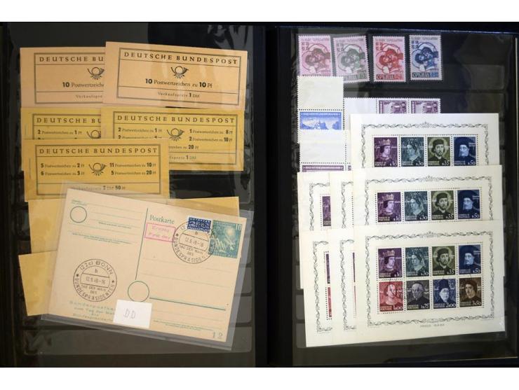 1852/1950(ca.), sehr interessanter ungebraucht/postfrischer und gestempelter Bestand, dabei hauptsächlich Deutsches Reich mit
