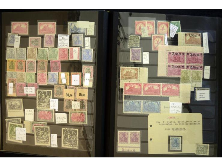 1852/1950(ca.), sehr interessanter ungebraucht/postfrischer und gestempelter Bestand, dabei hauptsächlich Deutsches Reich mit