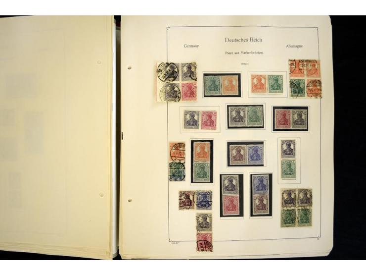 1912/1965, meist ungebrauchte und gestempelte Sammlung "Zusammendrucke" ab Germania mit wenigen Reklamen bis Deutschland nach