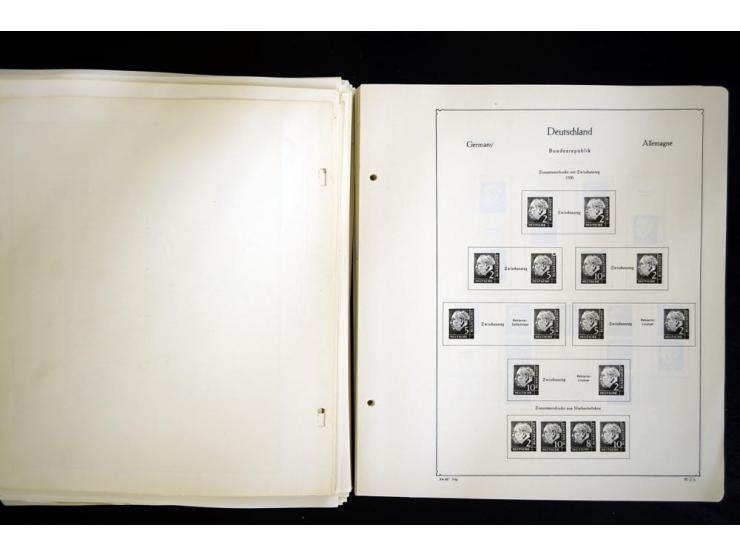 1912/1965, meist ungebrauchte und gestempelte Sammlung "Zusammendrucke" ab Germania mit wenigen Reklamen bis Deutschland nach