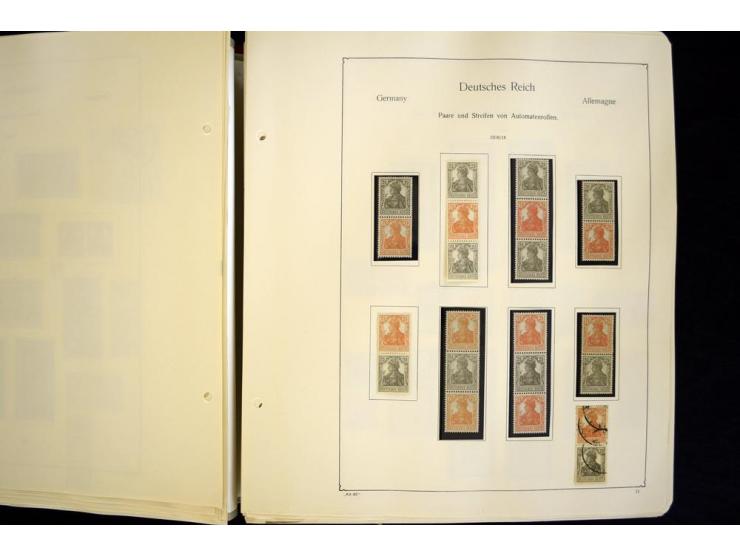 1912/1965, meist ungebrauchte und gestempelte Sammlung "Zusammendrucke" ab Germania mit wenigen Reklamen bis Deutschland nach