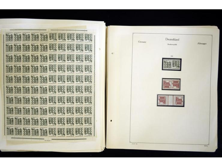 1912/1965, meist ungebrauchte und gestempelte Sammlung "Zusammendrucke" ab Germania mit wenigen Reklamen bis Deutschland nach