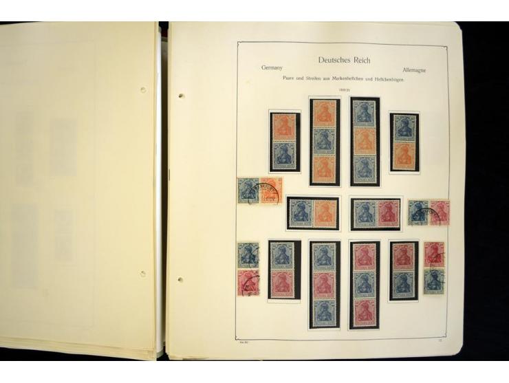 1912/1965, meist ungebrauchte und gestempelte Sammlung "Zusammendrucke" ab Germania mit wenigen Reklamen bis Deutschland nach
