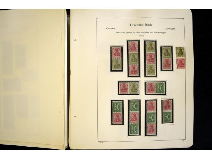 1912/1965, meist ungebrauchte und gestempelte Sammlung "Zusammendrucke" ab Germania mit wenigen Reklamen bis Deutschland nach