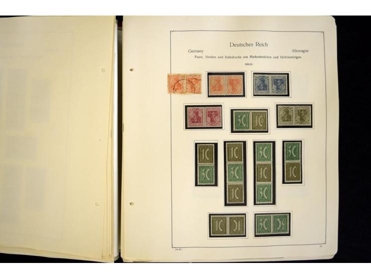 1912/1965, meist ungebrauchte und gestempelte Sammlung "Zusammendrucke" ab Germania mit wenigen Reklamen bis Deutschland nach