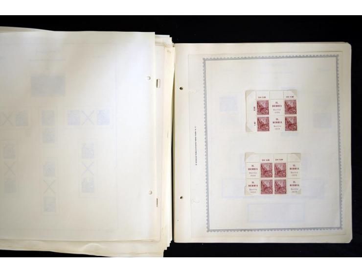 1912/1965, meist ungebrauchte und gestempelte Sammlung "Zusammendrucke" ab Germania mit wenigen Reklamen bis Deutschland nach