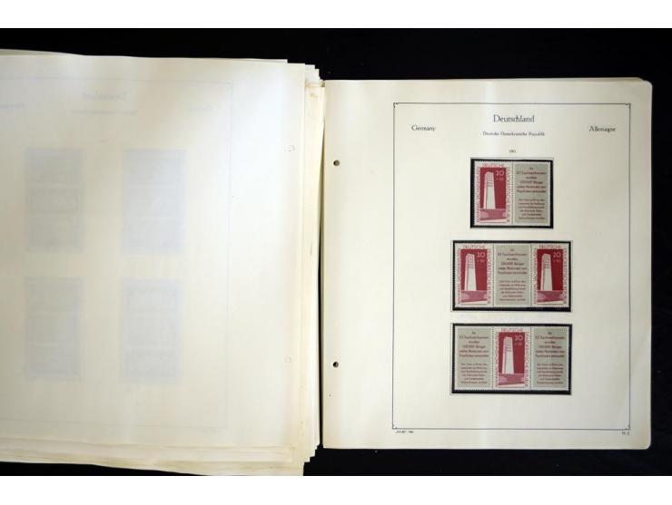 1912/1965, meist ungebrauchte und gestempelte Sammlung "Zusammendrucke" ab Germania mit wenigen Reklamen bis Deutschland nach